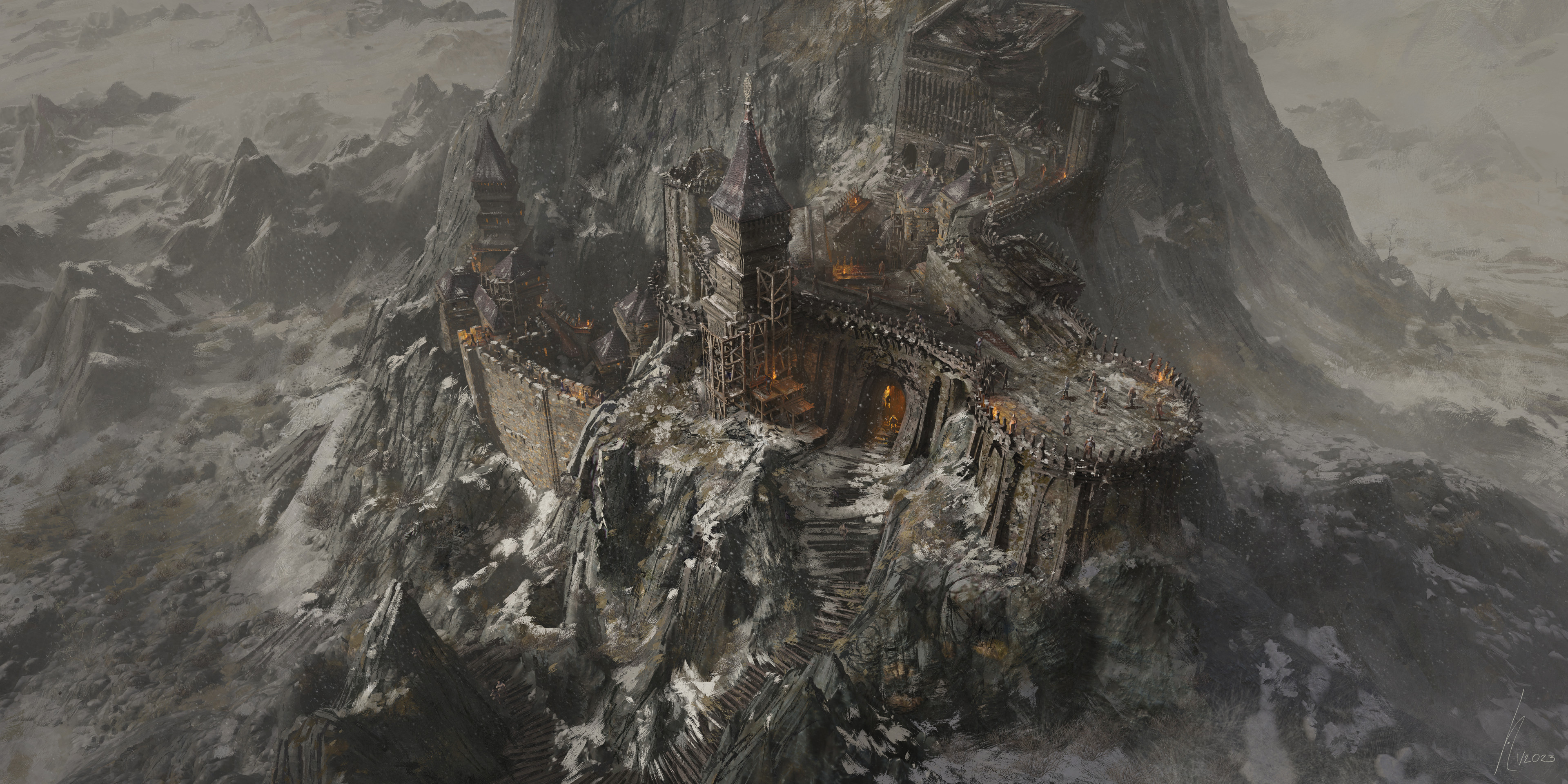 Fantasy Castle HD Wallpaper by Mathieu Boyer