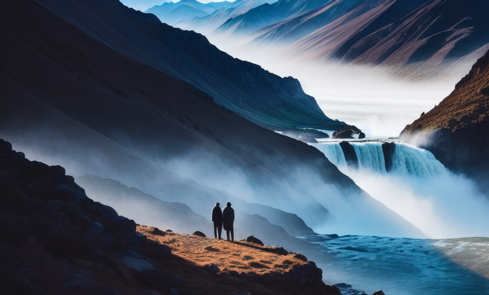 Download AI Art Artistic Waterfall HD Wallpaper by vicky20188