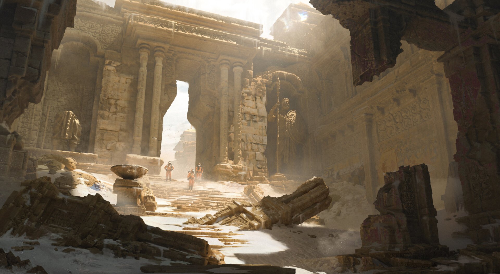 Download Ruin Sci Fi Exploration HD Wallpaper by ZZx