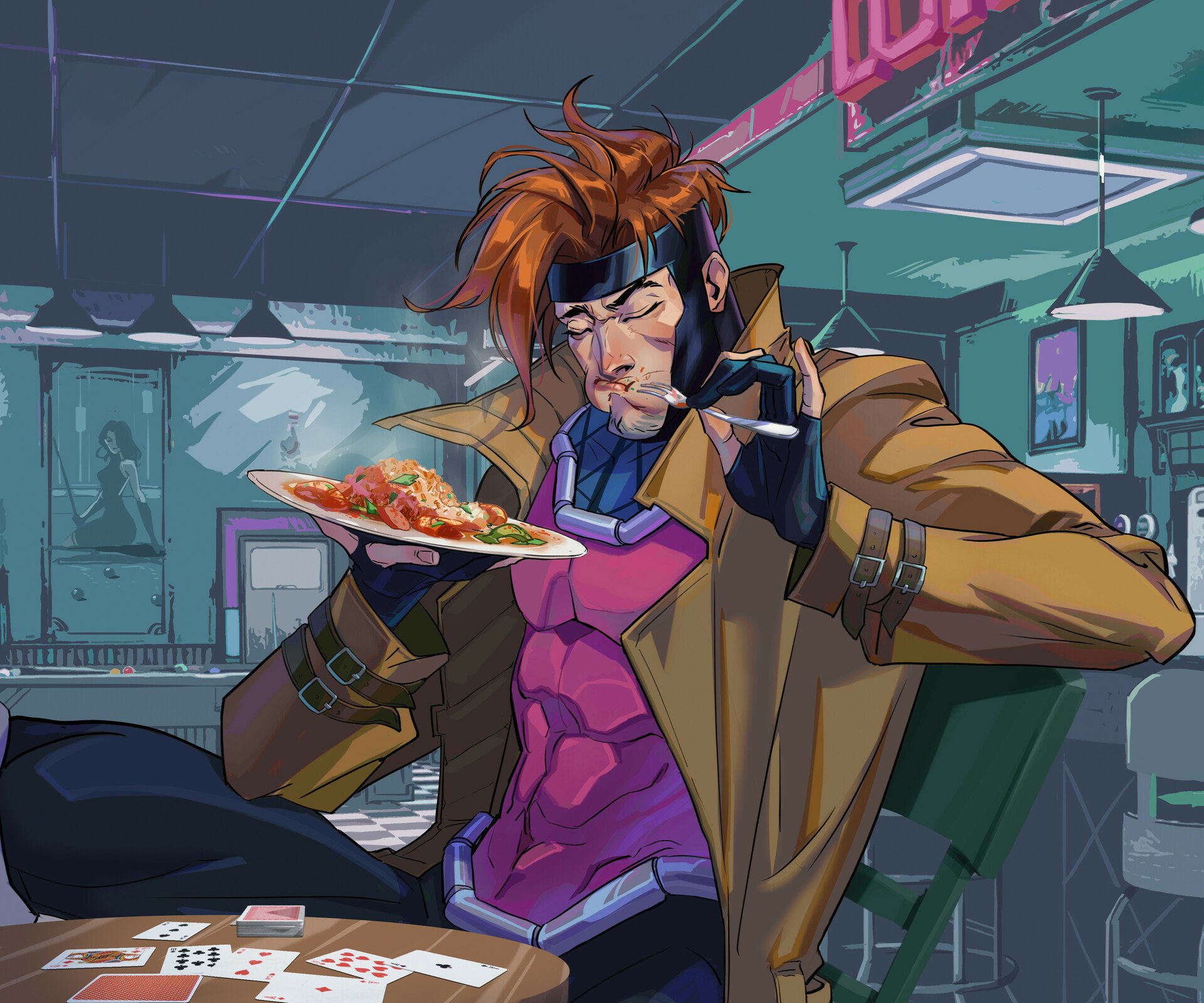 Download Gambit (Marvel Comics) Video Game Marvel Snap HD Wallpaper by Qi Mang