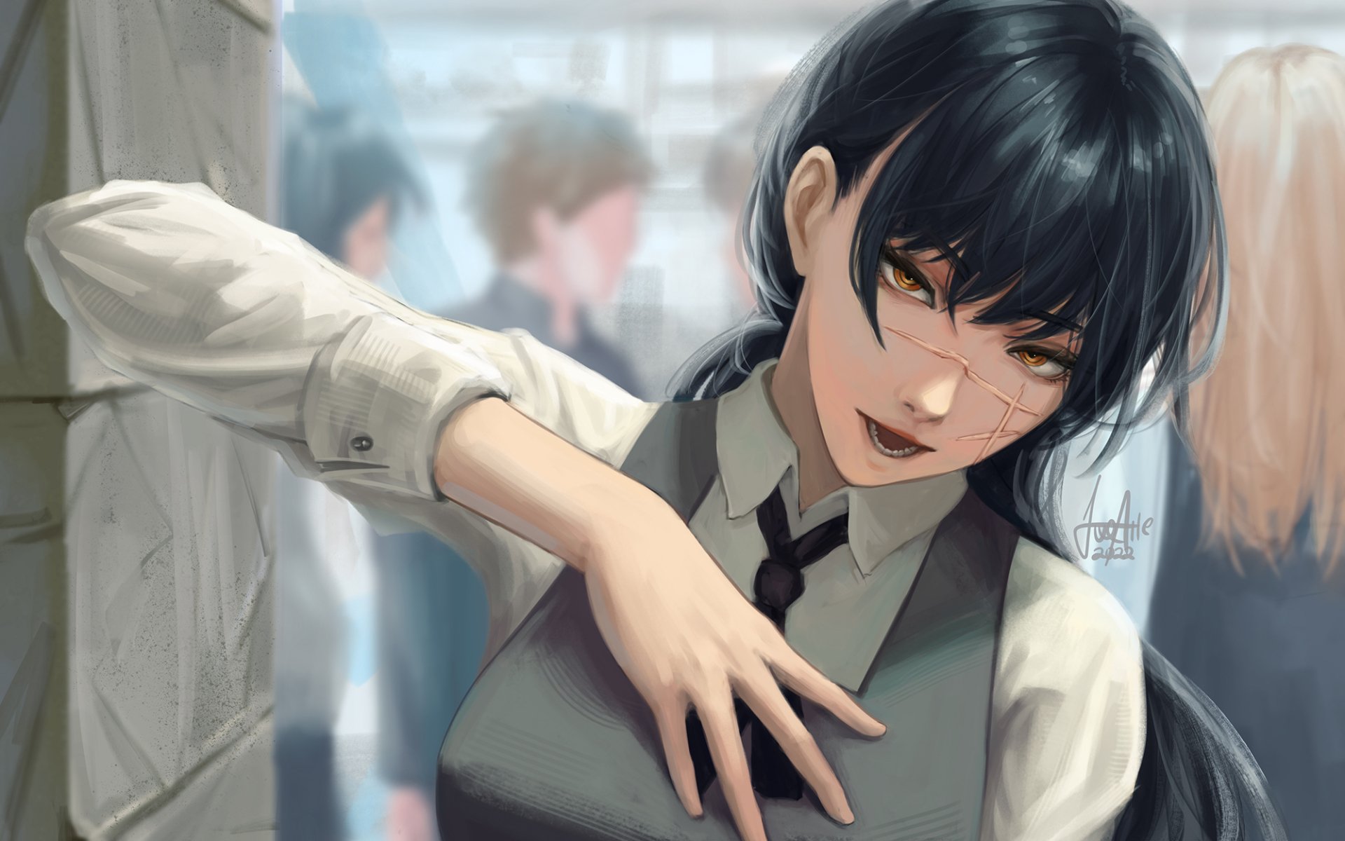 Asa Mitaka Chainsaw Man City Shadows HD Wallpaper By Luxe 