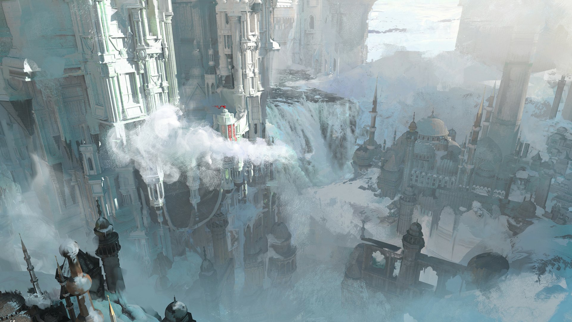Enchanted Skyline: A Fantasy City in the Clouds - HD Wallpaper by ...