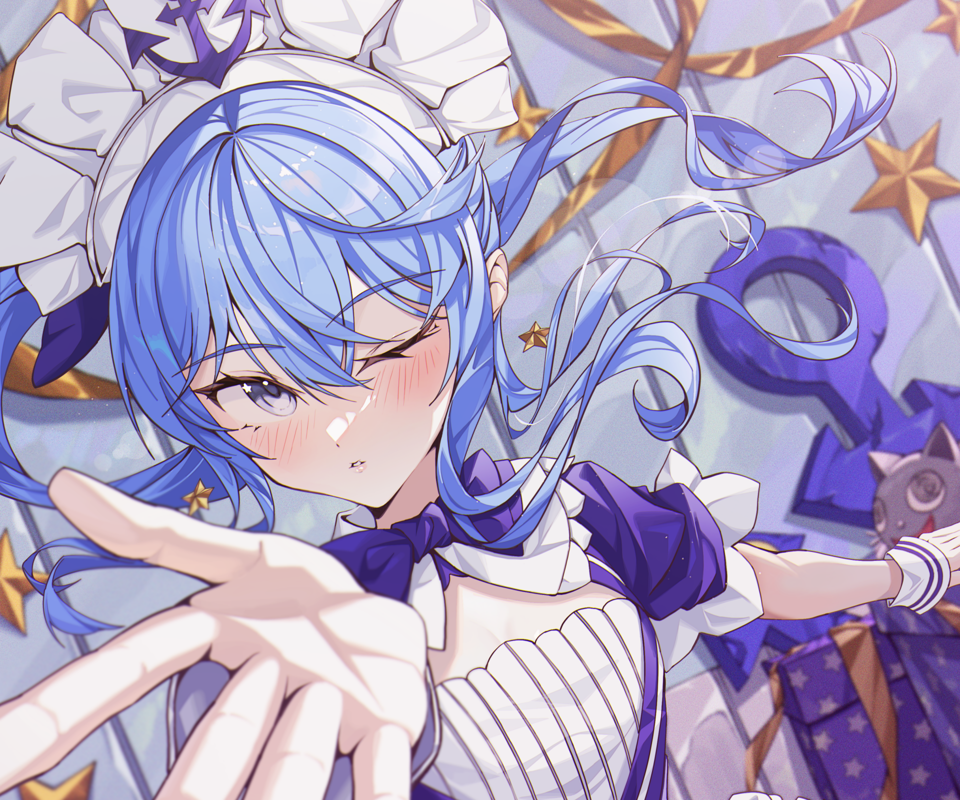 Download Hololive Hoshimachi Suisei Anime Virtual Youtuber HD Wallpaper by Yozora / よぞら