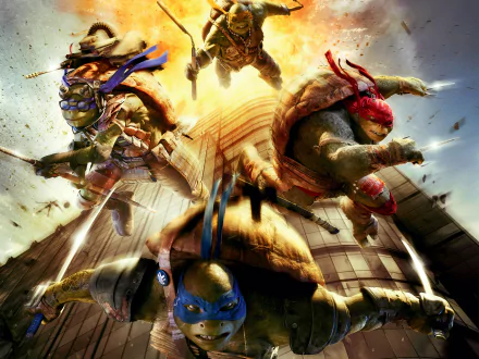 Donatello (TMNT) Michelangelo (TMNT) Leonardo (TMNT) Raphael (TMNT) movie Teenage Mutant Ninja Turtles (2014) HD Desktop Wallpaper | Background Image
