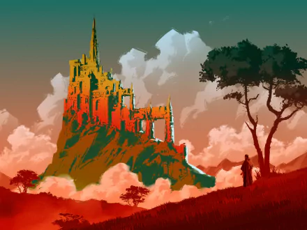 fantasy castle HD Desktop Wallpaper | Background Image