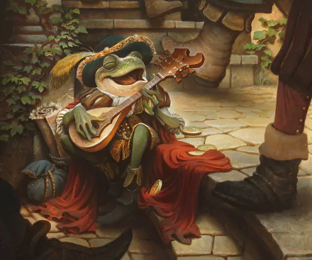  The Frog Bard by Justin Gerard