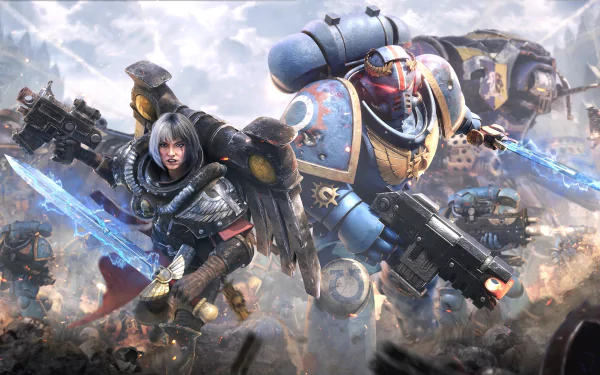 Epic Warhammer 40k HD Wallpaper: Cosmic Warfare Unleashed