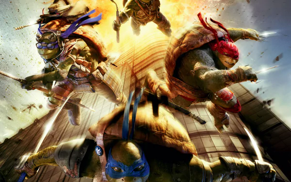 Donatello (TMNT) Michelangelo (TMNT) Leonardo (TMNT) Raphael (TMNT) movie Teenage Mutant Ninja Turtles (2014) HD Desktop Wallpaper | Background Image