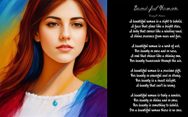  Retro Style Beautiful Woman and Poem