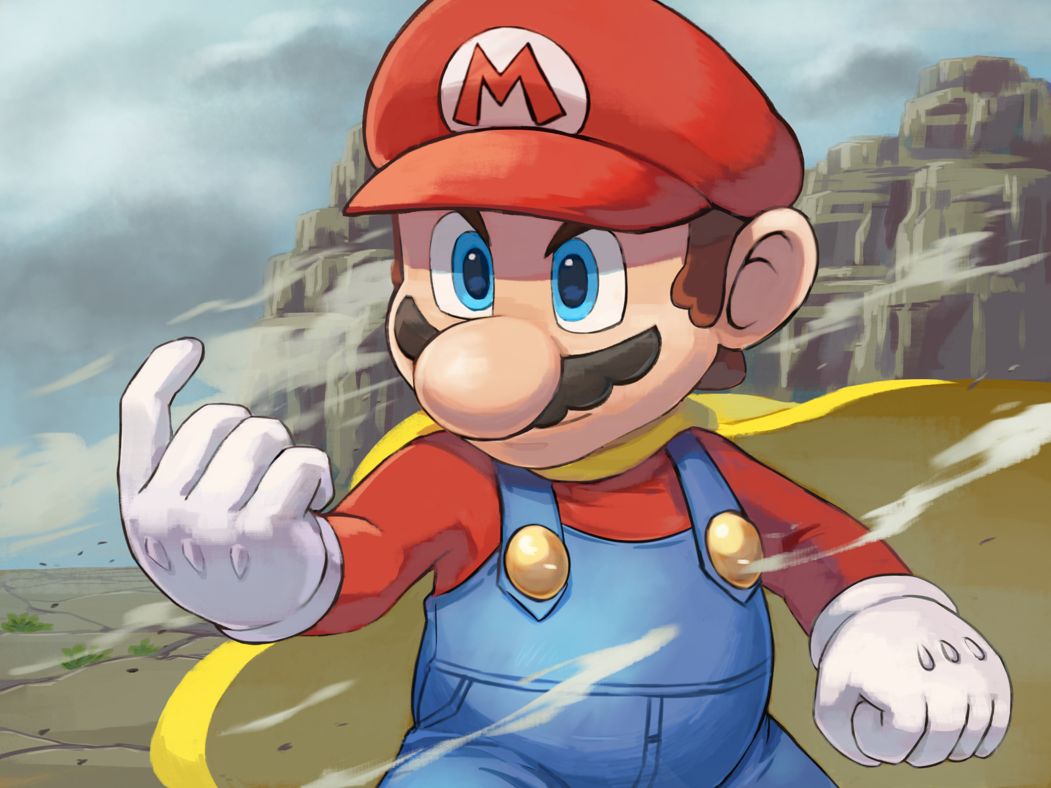 Mario Bros in textures Wallpaper ID13