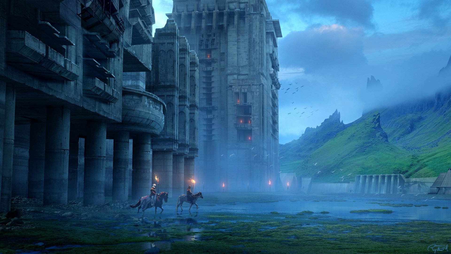 Download Fantasy Castle HD Wallpaper by Raphael Lacoste