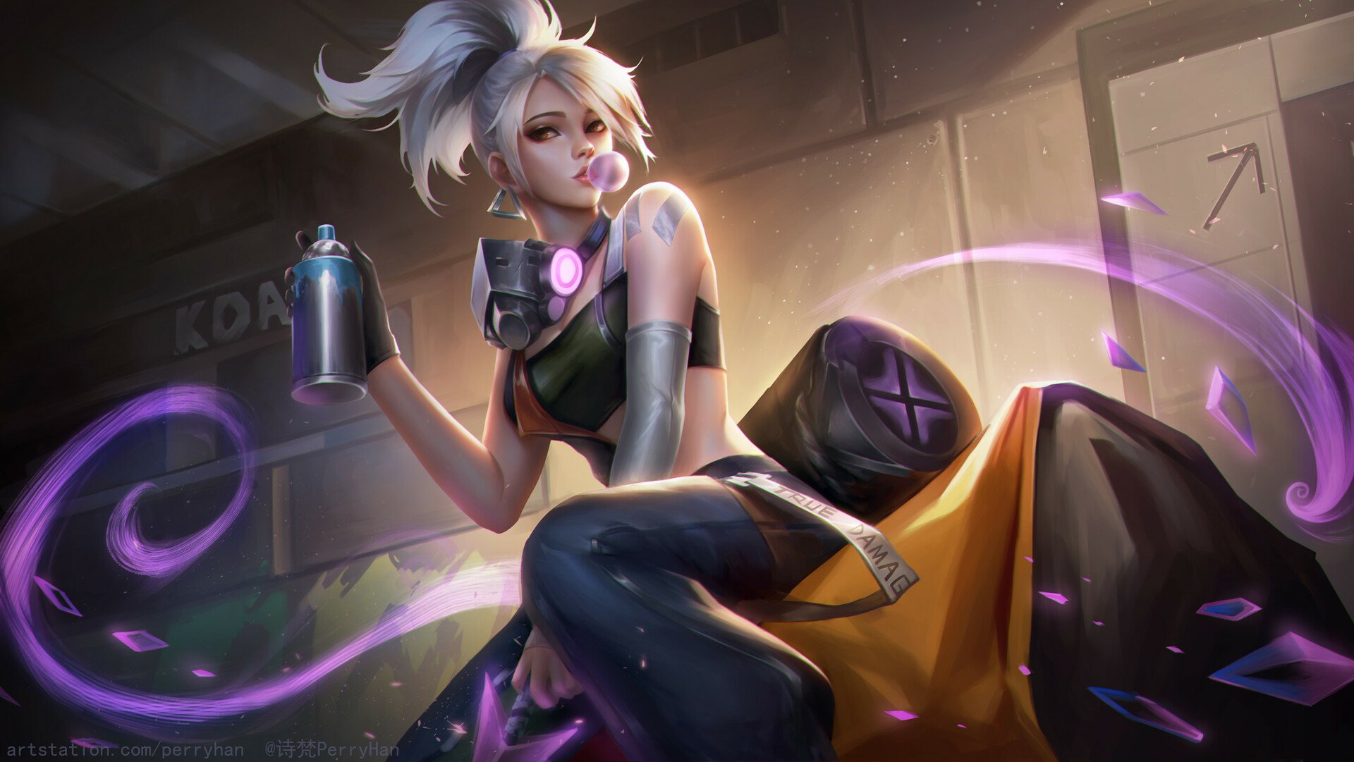 Akali HD Wallpaper Dynamic League Of Legends Video Game Art By 