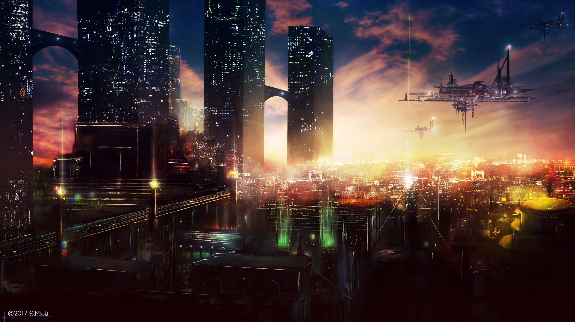 Download Sci Fi City Sci Fi City HD Wallpaper