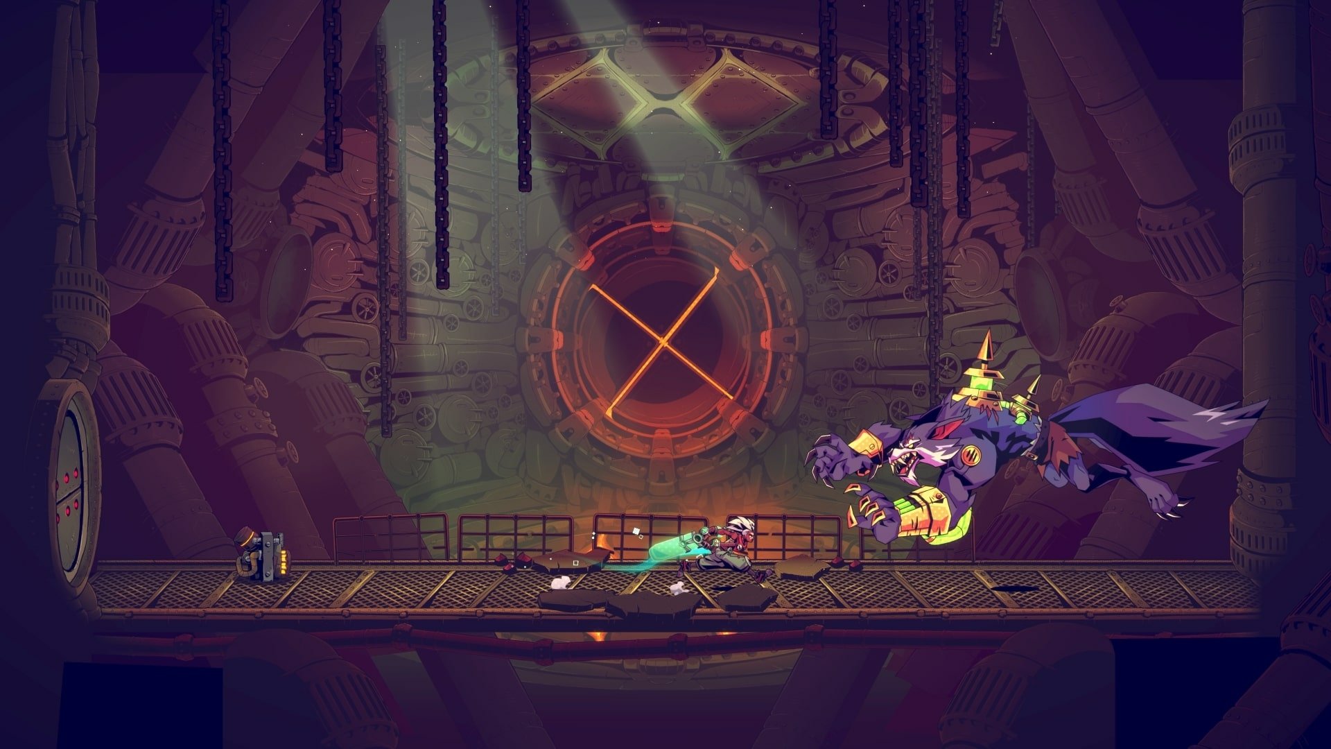 A high-definition wallpaper from CONVERGENCE: A League of Legends Story, featuring a dramatic scene with characters engaged in an intense moment in a stylized environment.