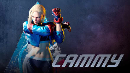 4K Ultra HD PC desktop wallpaper of Cammy from the video game Street Fighter 6, featuring her in an action pose against a textured dark background.