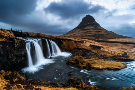 waterfall Kirkjufoss nature Kirkjufell HD Desktop Wallpaper | Background Image