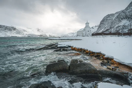  Gimsøy kirke, Vågan, Norway by Petr Slováček