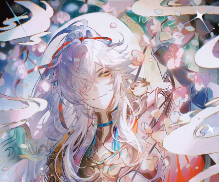 HD PC desktop wallpaper featuring Jing Yuan from the video game Honkai: Star Rail, showcasing intricate details and a vibrant, ethereal background.