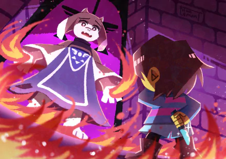 Toriel (Undertale) Frisk (Undertale) video game Undertale HD Desktop Wallpaper | Background Image