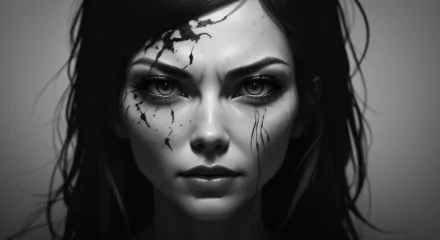 portrait Black & White fantasy woman HD Desktop Wallpaper | Background Image