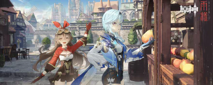 Eula (Genshin Impact) Amber (Genshin Impact) video game Genshin Impact HD Desktop Wallpaper | Background Image