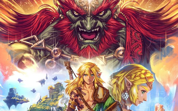 Video Game The Legend of Zelda: Tears of the Kingdom Zelda Link Ganondorf HD Wallpaper | Background Image