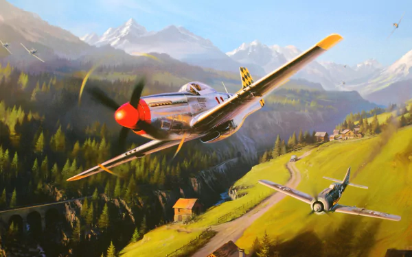 military North American P-51 Mustang HD Desktop Wallpaper | Background Image