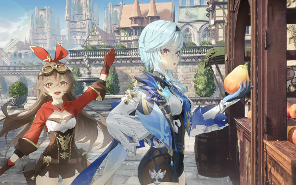 Eula (Genshin Impact) Amber (Genshin Impact) video game Genshin Impact HD Desktop Wallpaper | Background Image