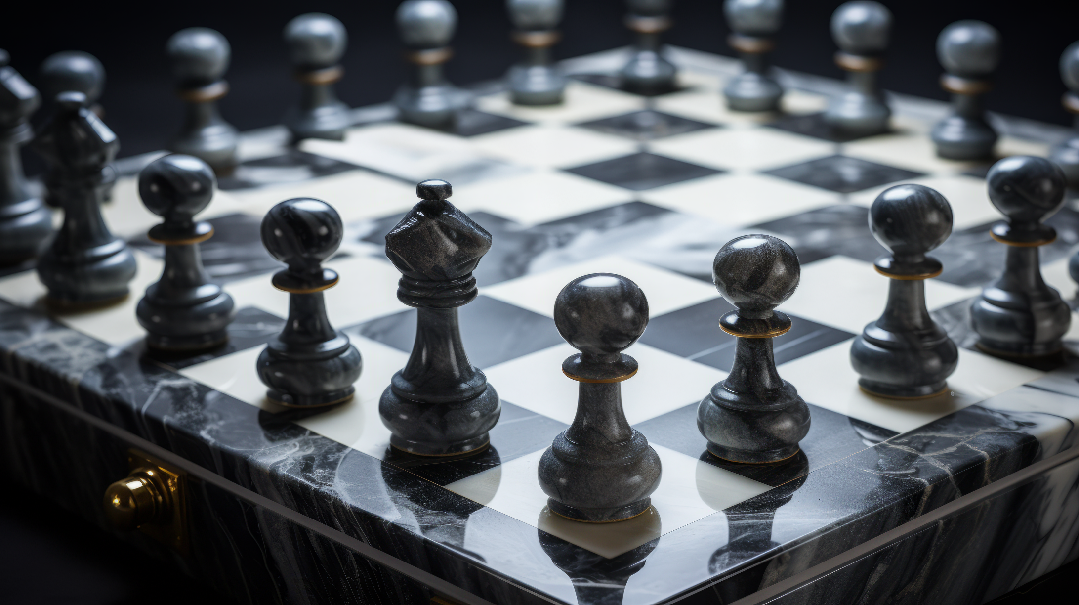 Premium AI Image  Closeup Wallpaper chess pieces on a board