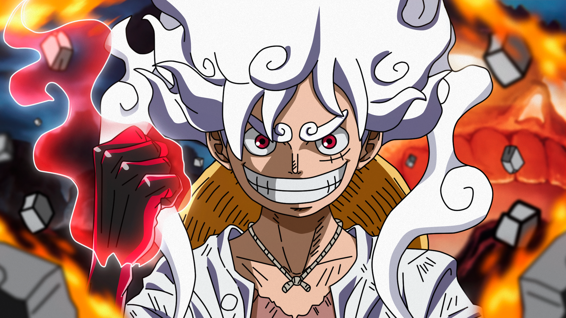 Download Get ready to unleash the power of Luffy Gear 5! Wallpaper