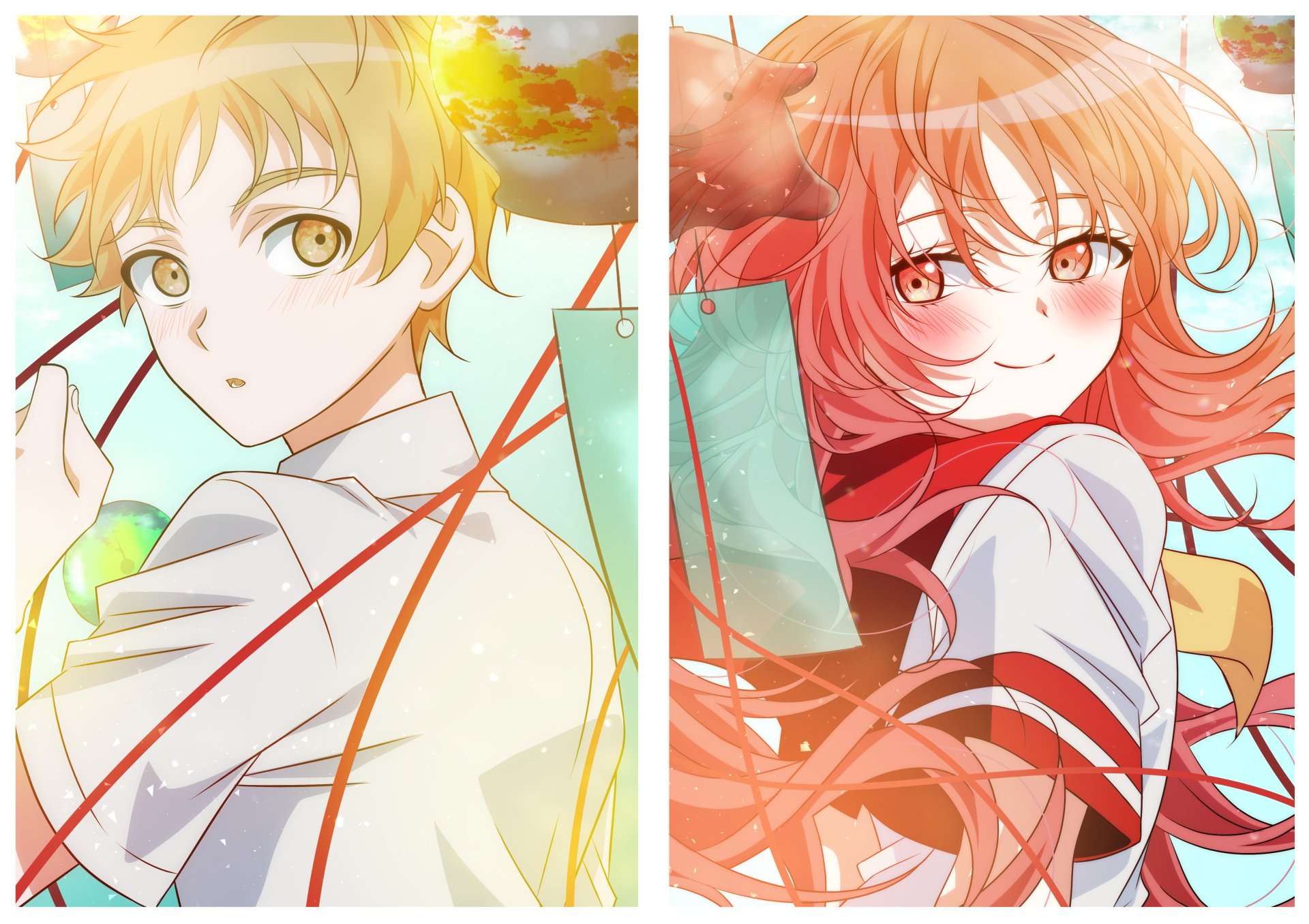 4K Ultra HD anime wallpaper featuring Kaede Komura from The Girl I Like Forgot Her Glasses, showcasing vibrant colors and expressive character art by Ai Mie.