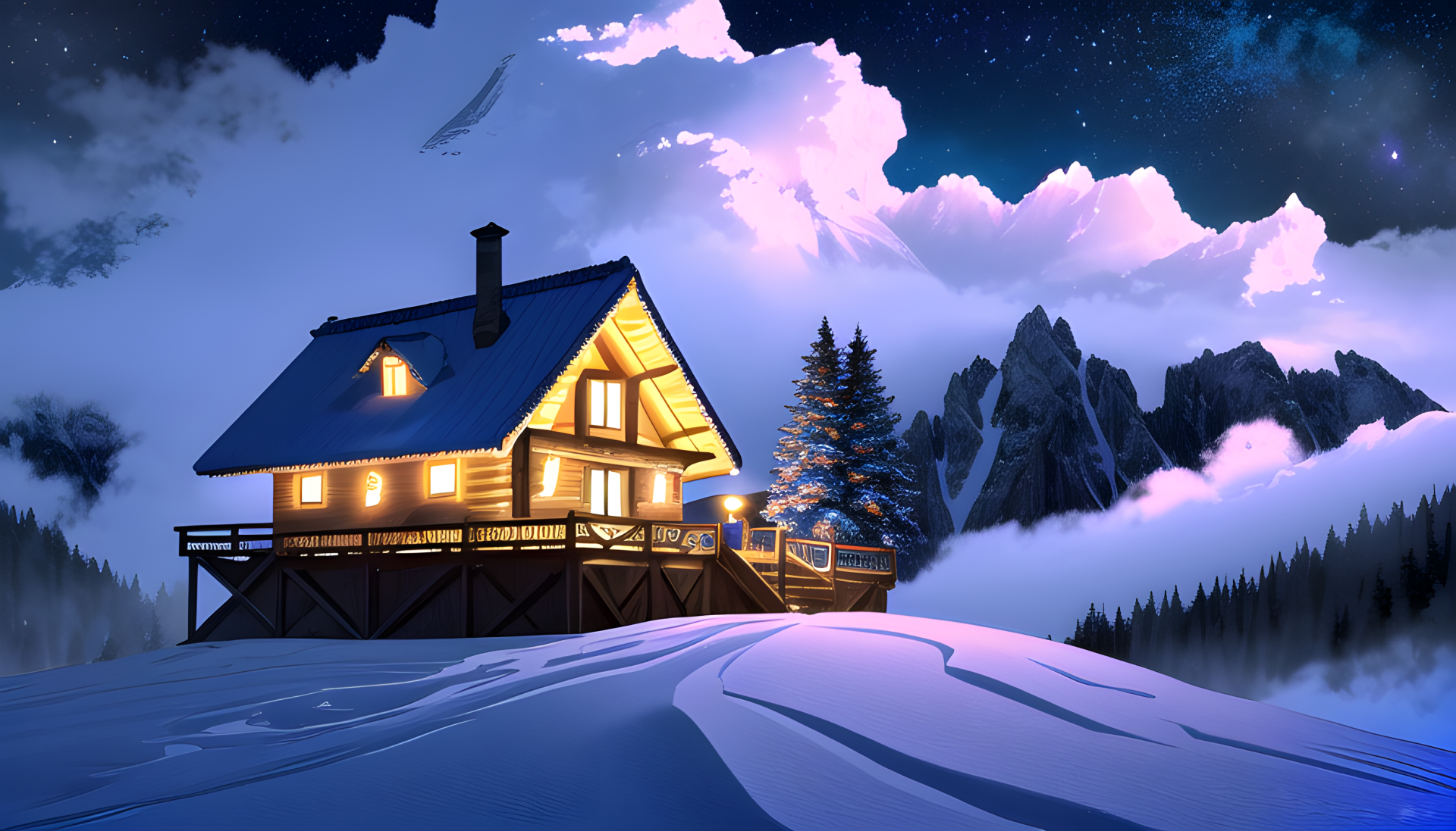 A chalet in Alps by CptGui