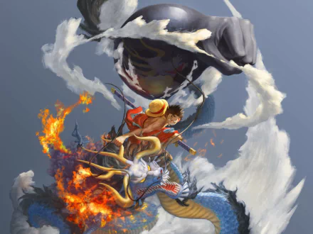  Luffy vs Kaido by 值值TsuTsu