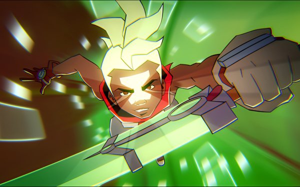 HD wallpaper of Ekko from League of Legends with dynamic time-bending effects for desktop background.
