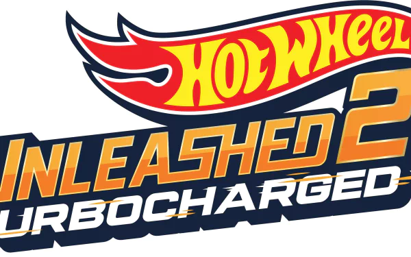 HD desktop wallpaper featuring the logo of Hot Wheels Unleashed 2: Turbocharged, a video game.