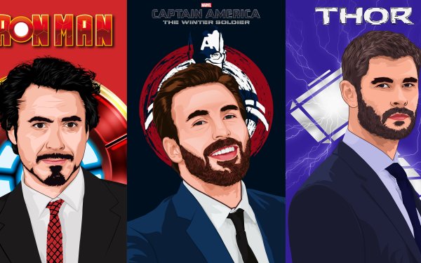 Movie Crossover Avengers Iron Man Tony Stark Captain America Thor HD Wallpaper | Background Image