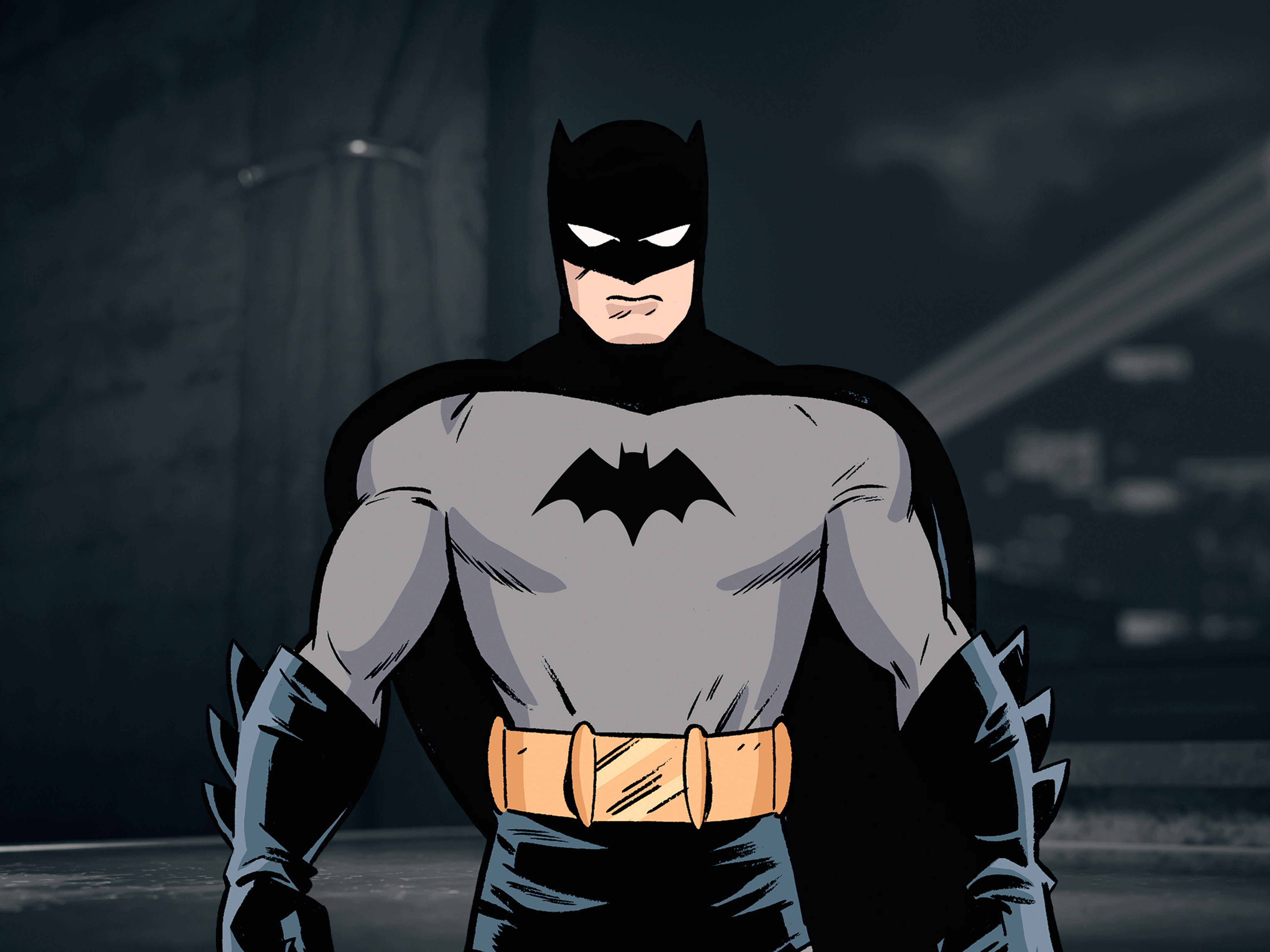 Batman, cartoon, desenho, logo, HD phone wallpaper