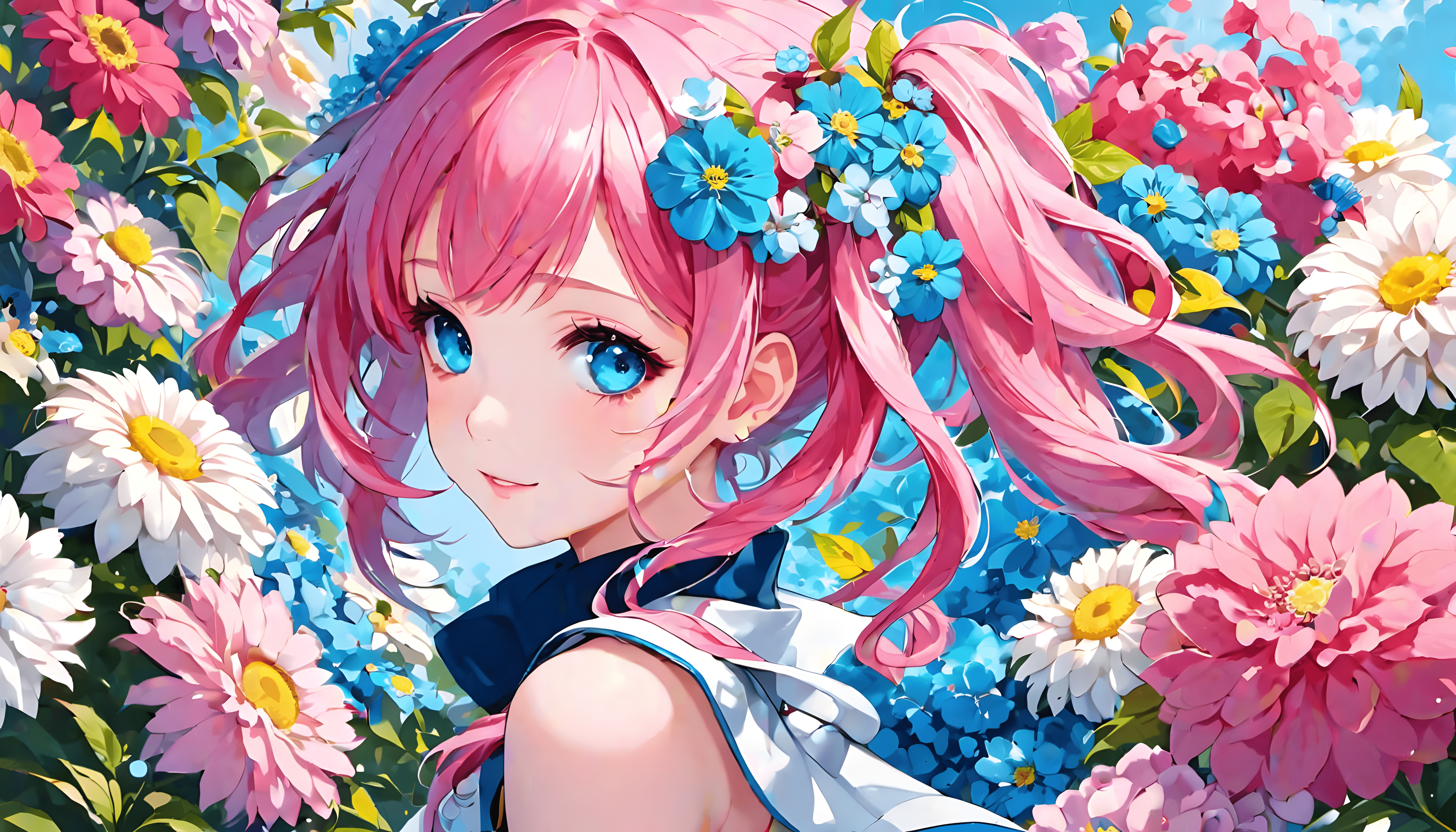 Cute Anime girl character wallpaper. 25938361 Stock Photo at Vecteezy