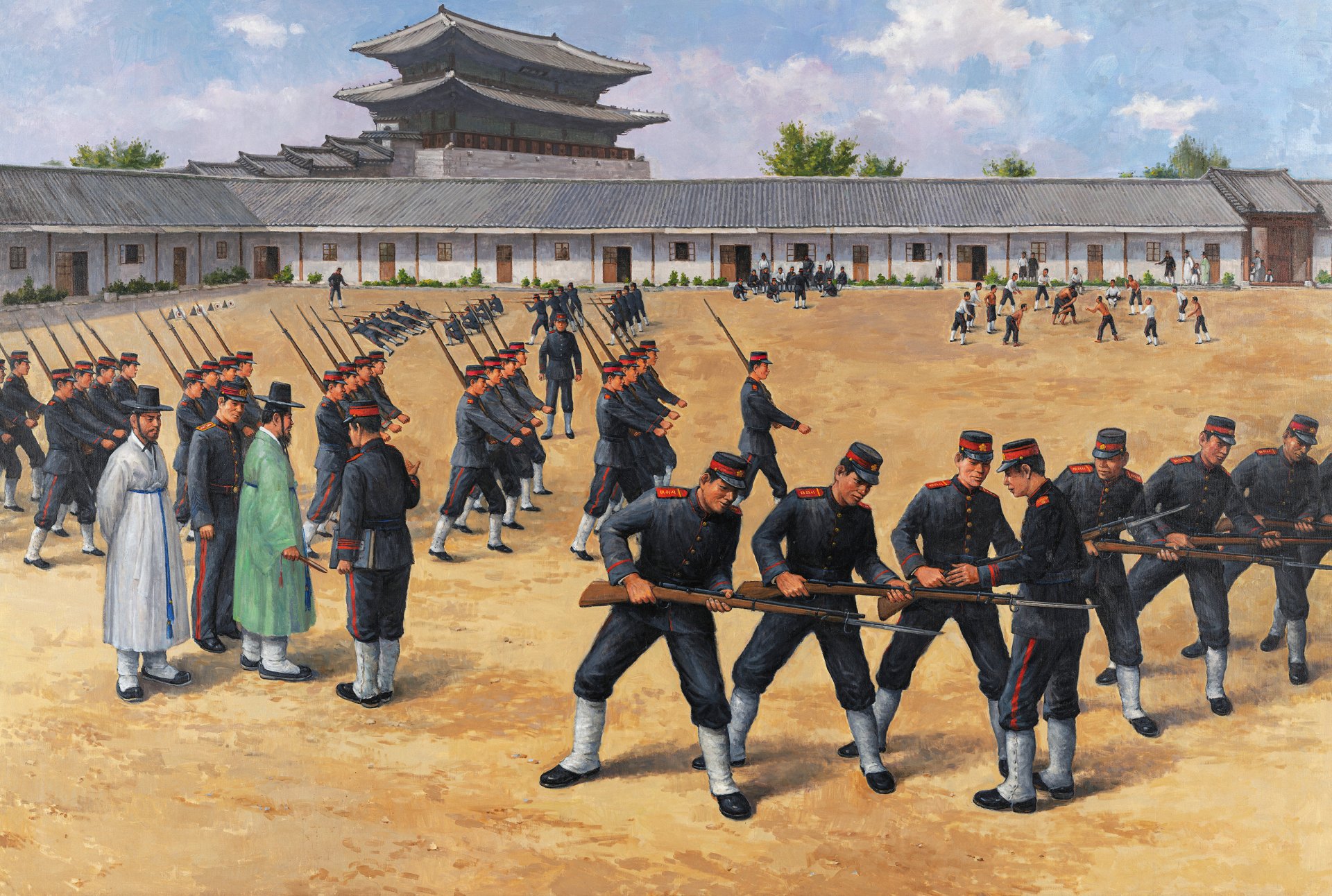 Download Military Soldier Korea Artistic Painting HD Wallpaper