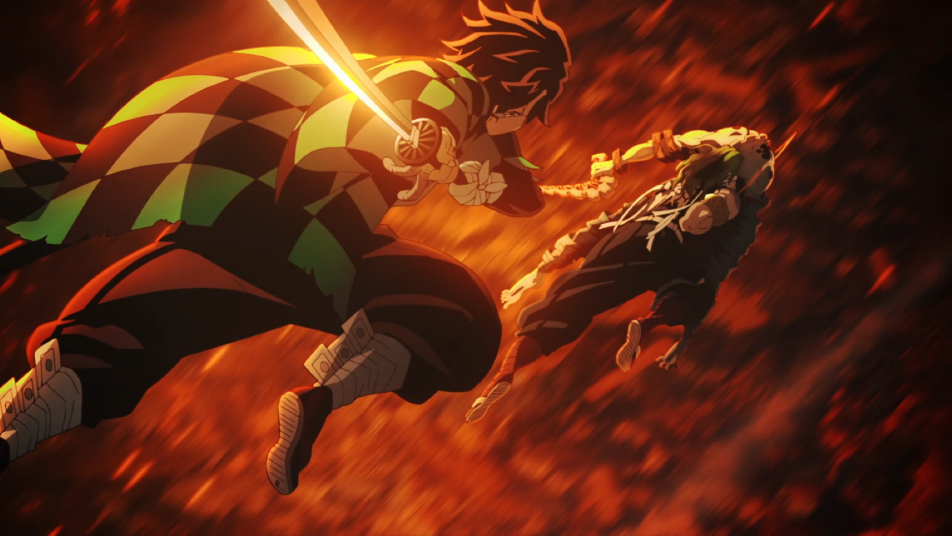 Download Demon Slayer: Kimetsu No Yaiba Tanjiro Kamado Tengen Uzui Gyutaro  (Demon Slayer) Anime HD Wallpaper