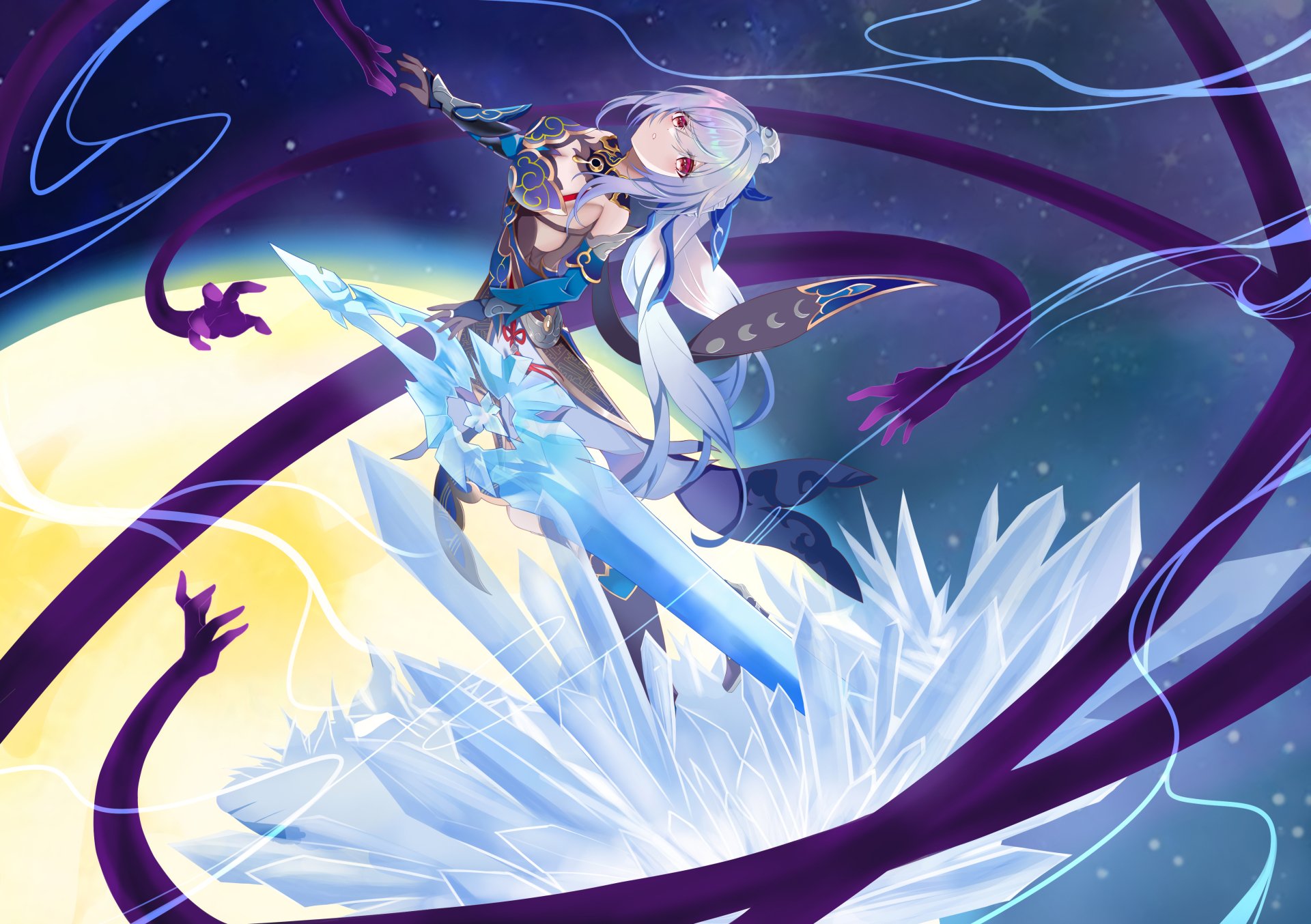 Download Jingliu (Honkai: Star Rail) Video Game Genshin Impact Honkai: Star Rail 4k Ultra HD Wallpaper by 么斯鸽Misige