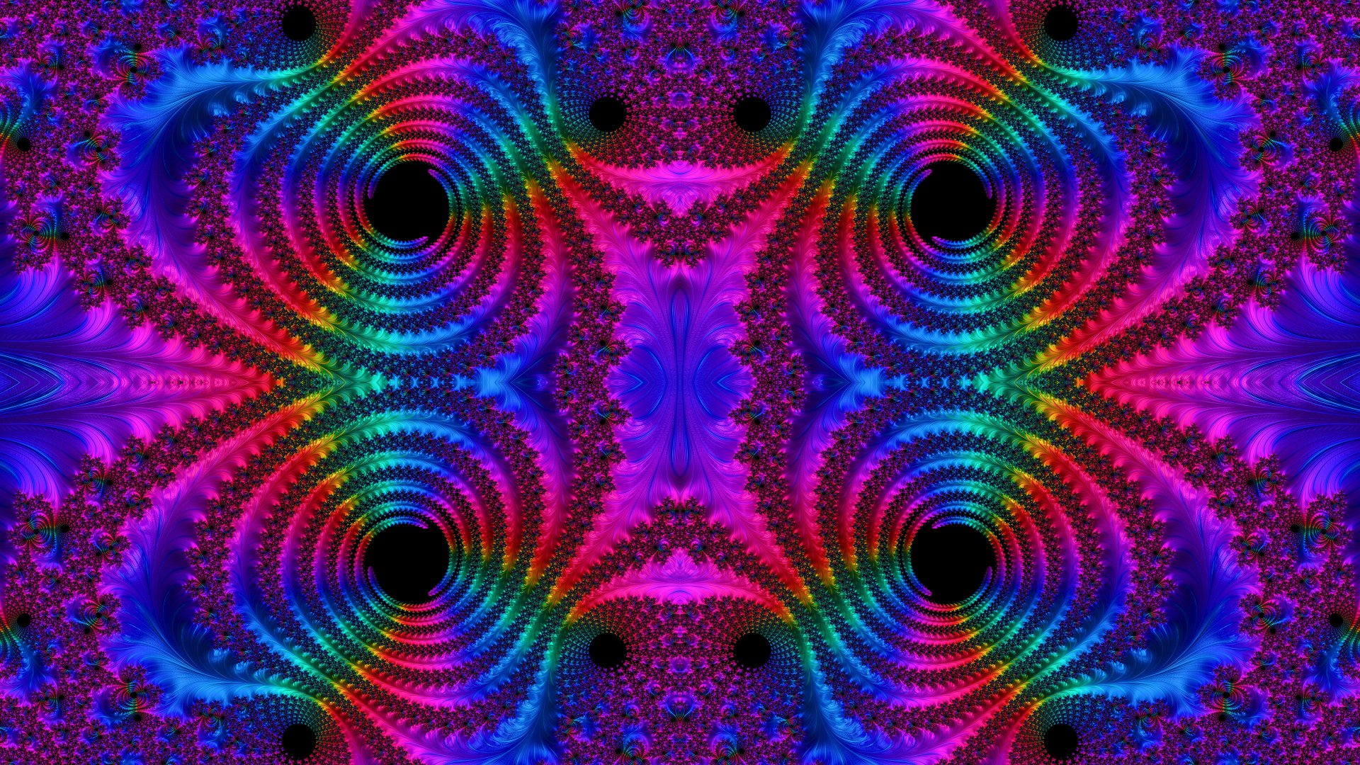 Trippy Psychedelic Fractal Wallpaper by Dr-Pen