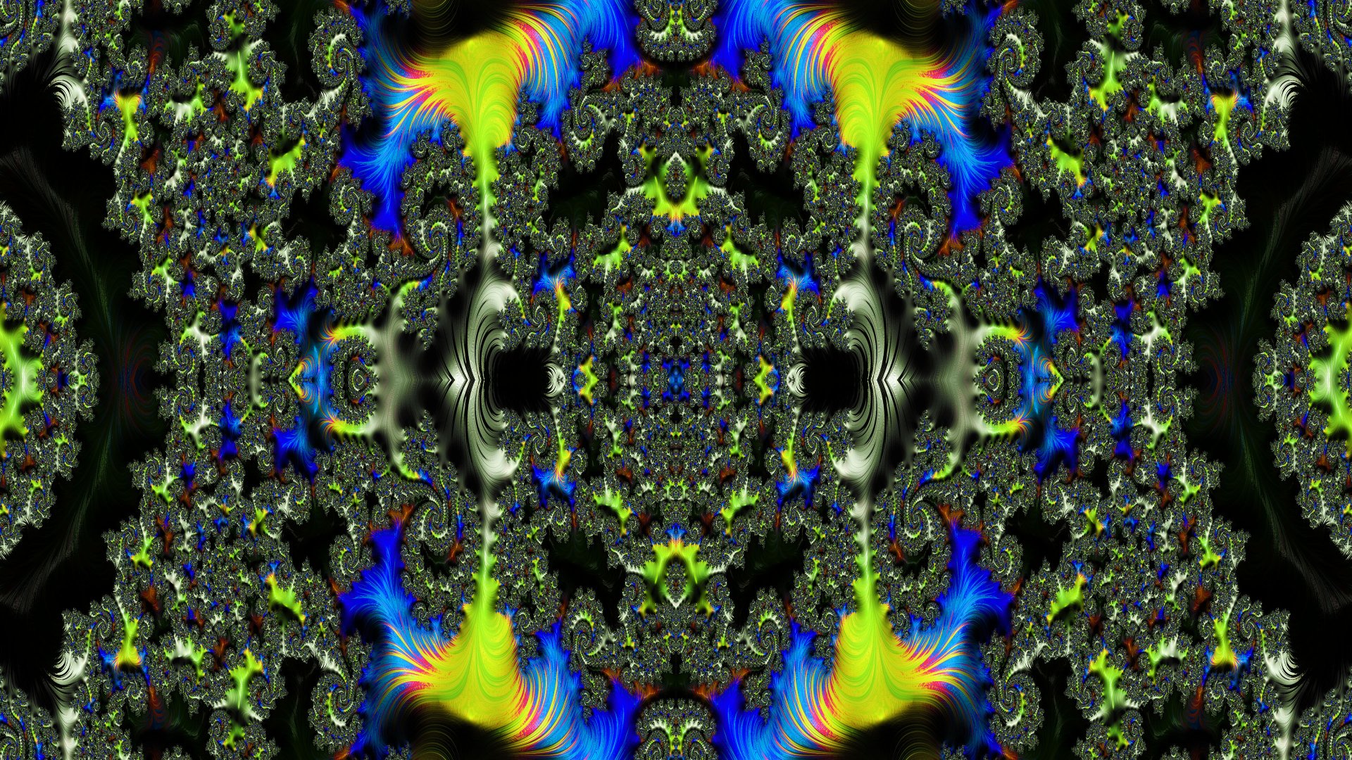 Trippy Psychedelic Fractal Wallpaper by Dr-Pen