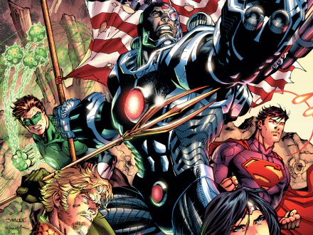 Comic Justice League HD Desktop Wallpaper | Background Image