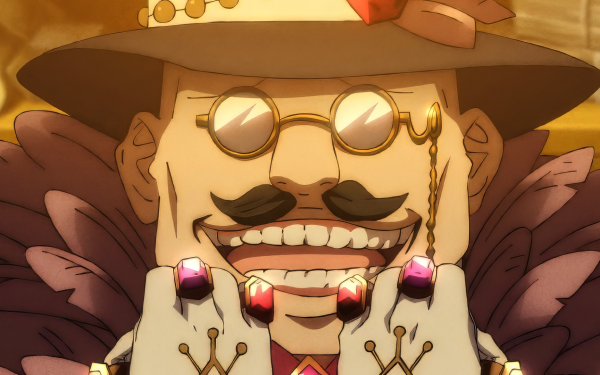 HD anime desktop wallpaper featuring a close-up of a smiling character with a mustache from The Rising of the Shield Hero series.