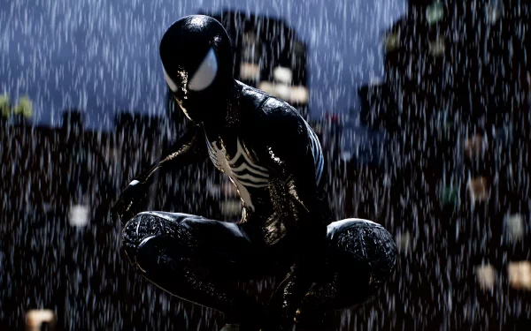 spider man black symbiote video game Marvel's Spider-Man 2 HD Desktop Wallpaper | Background Image