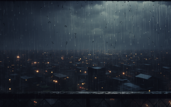 Artistic City Raindrops Rain HD Wallpaper | Background Image