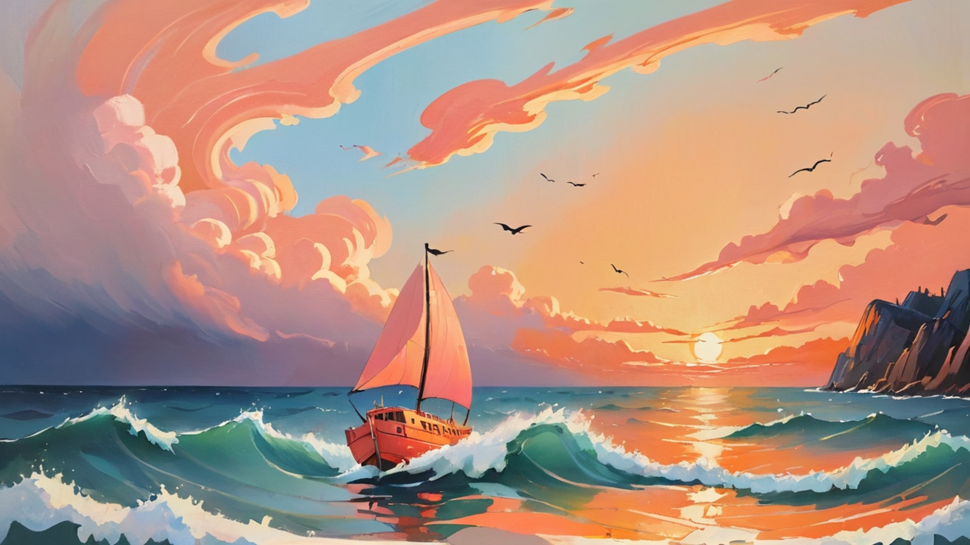 Sunset Drawing by AnimeHead