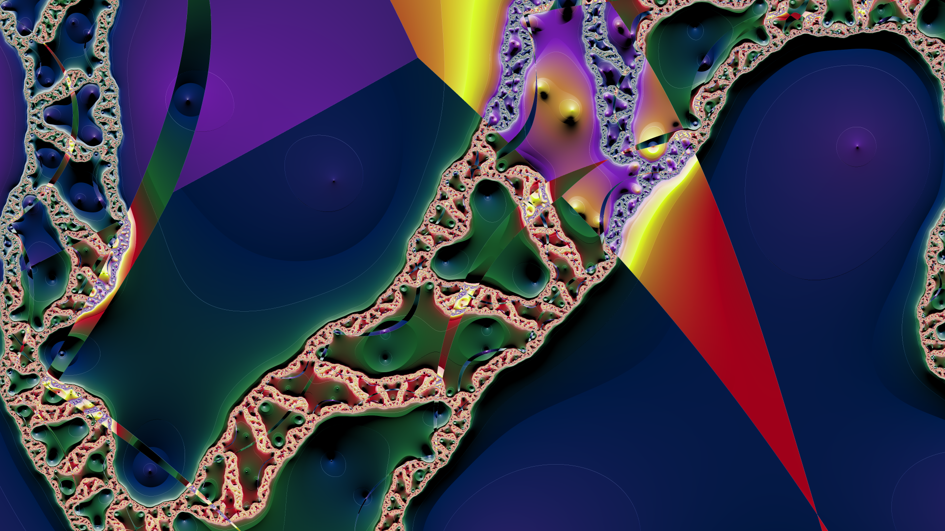 Trippy Psychedelic Fractal Wallpaper by Dr-Pen