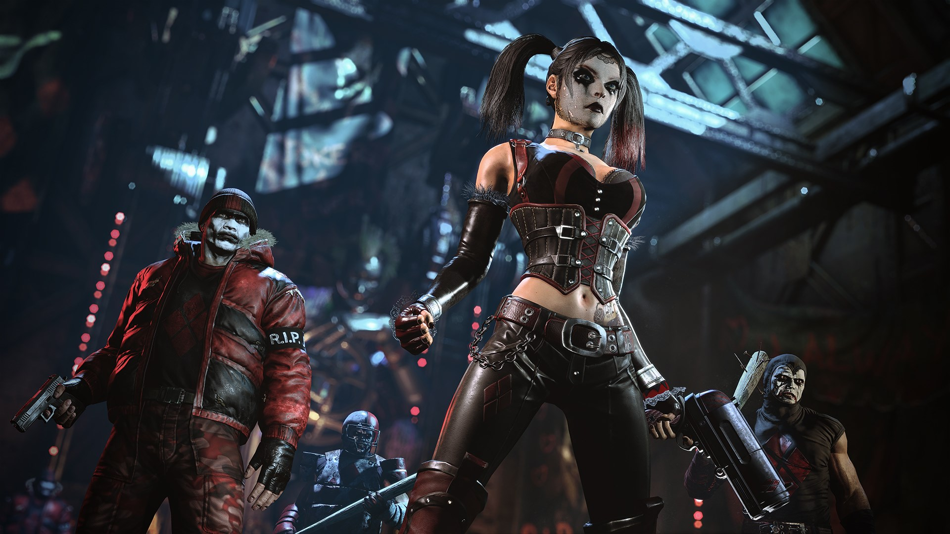 HD wallpaper featuring characters from Batman: Arkham Collection video game for desktop background.